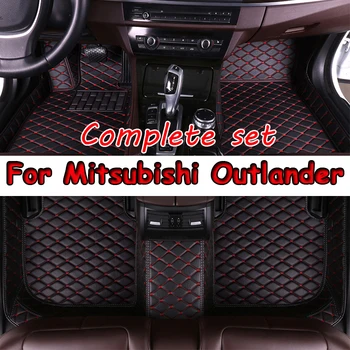 Автомобильный Коврик для Mitsubishi Outlander GM 2022 2023, кожаные накладки на 5 сидений, автомобильные коврики Alfombrillas, автомобильные Аксессуары