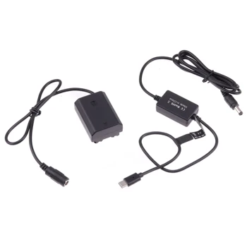 Адаптер питания FOTGA NP-FZ100 с фиктивным аккумулятором и кабелем TYPE-C для Sony A9 A9R A9S A7R3 A7M3 A7S3 A7III A7R4 A7M4 A6600 A7C