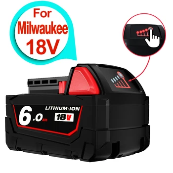 Аккумуляторные батареи для литий-ионной батареи Milwaukee M18B5 XC 18v 9.0/6.0/12.0 Зарядное устройство Ah для Milwaukee M18 12V ~ 18V