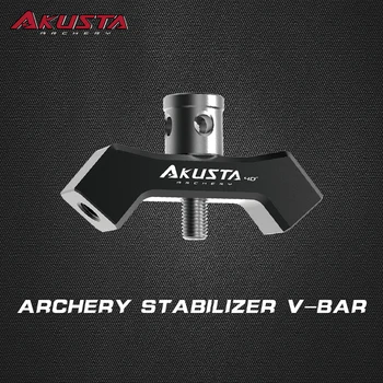Аксессуары Akusta для стрельбы из лука, стабилизатор изогнутого лука, V-образная планка 40 градусов 45 Градусов