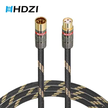 Аудиофилы HHDZI XLR От мужчины к женщине Сбалансированный Микрофонный кабель Позолоченный 3-контактный XLR Кабель динамика от мужчины к женщине Микрофонный шнур