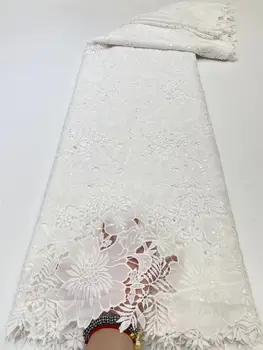 Африканская Хлопчатобумажная Кружевная ткань 2022 Высококачественное швейцарское вуалевое Кружево В Швейцарии Нигерийские кружевные ткани Для Свадебного платья