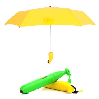 Банановый Зонт, Зонт от дождя, Креативные Фруктовые Складные Зонты Для женщин, Мужские УФ-Ветрозащитные зонты