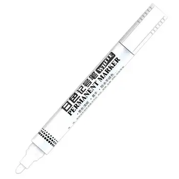 Белая Перманентная ручка Акриловая белая ручка с водонепроницаемыми сверхкомпактными белыми чернилами DIY Painting Art на стекле, камне, бумаге, металле