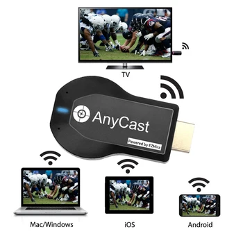 Беспроводное экранное устройство WIFI Portable Display Receiver 1080P HD Miracast Dongle для смартфонов iOS iPhone iPad/Mac/Android