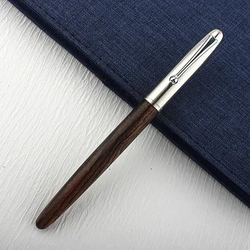 Высококачественная Металлическая Авторучка 0,38 мм, Деревянные ручки для студентов, ручки для художественной каллиграфии, Деловые подарки, Канцелярские принадлежности