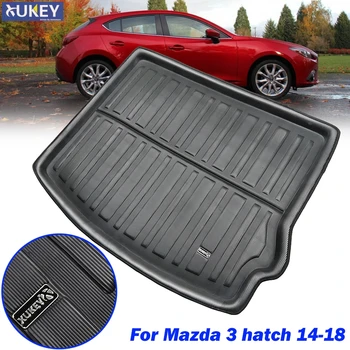 Грузовой коврик для Mazda 3 M3 Axela BM Хэтчбек Хэтчбек 2014 2015-2018 Задний лоток багажника, подкладка для багажника, защитный коврик для пола