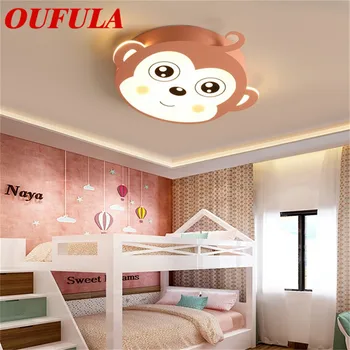 Детская потолочная лампа OUTELA, обезьяна, современная мода, подходит для детской комнаты, спальни, детского сада