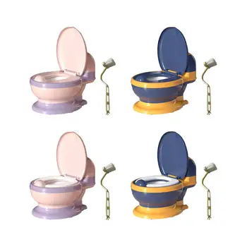 Детский горшок-Унитаз с удобной защитой от проливания Включает в себя чистящую щетку, Обучающее Переходное сиденье для горшка Младенцы Младенцы Дети