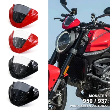 Для Ducati Monster 950 MONSTER 937 2021 2022 Ветровое стекло, Ветрозащитный экран, козырек, стекло с кронштейном