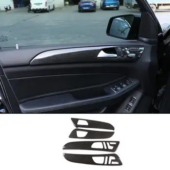 Для Mercedes Benz ML GLE GL GLS 320 400 2012-19 ABS Черный Отделка внутренней двери автомобиля, накладка на панель, автомобильные наклейки, Аксессуары