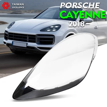 Для Porsche Cayenne 2018 2019 2020 2021, чехол для фары, светильник, Прозрачный абажур, Стеклянная крышка Объектива, Замена автомобиля