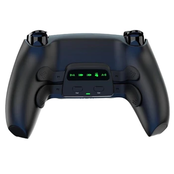 для PS5 Комплект для перенастройки контроллера Задняя крышка и 4 кнопки возврата Комплект для перенастройки подъема со светодиодным индикатором с регулируемой скоростью вращения