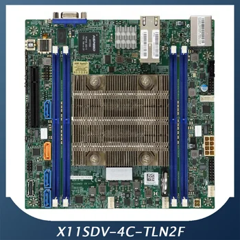 Для Supermicro Для X11SDV-4C-TLN2F 4-ядерная материнская плата ITX Сетевой порт 10GbE Мягкий маршрут Виртуализации Идеальный Тест Хорошего Качества