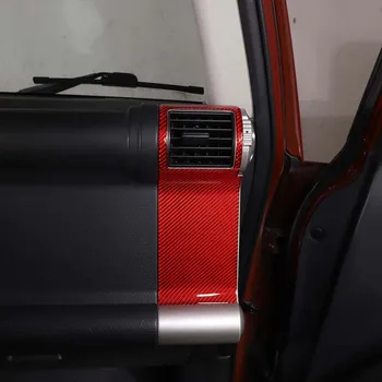 Для Toyota FJ Cruiser, мягкая карбоновая боковая рамка для выхода кондиционера, декоративная наклейка, аксессуары для интерьера автомобиля