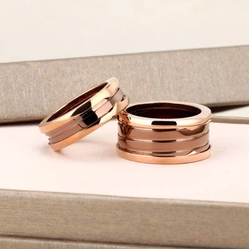 Европейское и американское высококачественное керамическое кольцо кофейного цвета, посеребренное 925, модный бренд, ювелирный подарок для мужчин и женщин