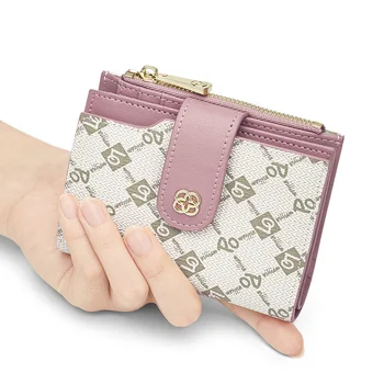 Женский кошелек для отдыха, короткий модный держатель для карт, многофункциональная индивидуальная сумка