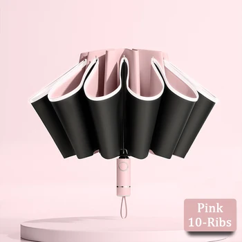 зонт с 12 ребрами жесткости, увеличивающий диаметр, 102 см, Автоматический зонт с защитой от ультрафиолета, защищающий от ветра и дождя, Bumbershoot