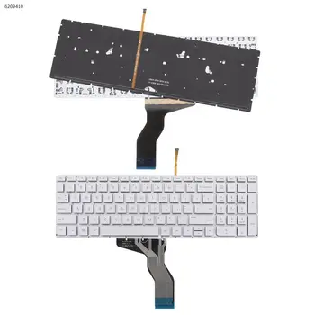 Клавиатура для ноутбука HP Pavilion 15-ab116la 15-ab102la 15-ab105la 15-ab106la серебристого цвета с подсветкой Без РАМКИ и сложенным кабелем