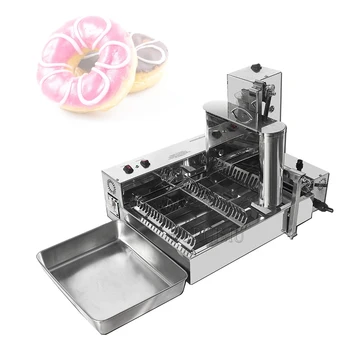 Коммерческая Электрическая 4-рядная Автоматическая Машина Для Приготовления пончиков, мини-машина для фритюрницы для пончиков