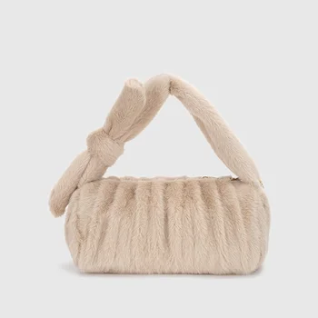 Кошелек осень зима новая волосатая подушка сумка модная ручная сумка модная морщинистая облачная волосатая сумка
