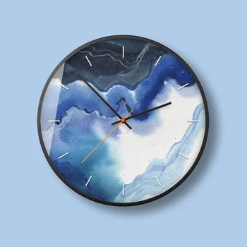 Креативные настенные часы в стиле абстрактного ар-деко, современные стильные элегантные металлические круглые электронные часы с отключением звука
