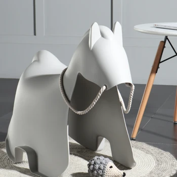 Креативный детский стул пони мультяшный пластиковый игрушечный стул для отдыха детский сад домашнее животное низкий стул-качалка