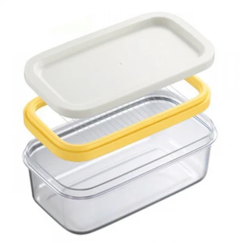 Кухонная портативная домашняя коробка для масла, Прямоугольник для резки пищевых продуктов, Герметичный контейнер для хранения с крышкой (1 шт.)