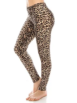 Леггинсы с леопардовым принтом и высокой талией, Разноцветные Повседневные спортивные женские брюки Highstreet, купить по оптовым ценам