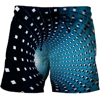 Летние мужские и женские пляжные брюки с 3D рисунком 