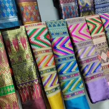 Малайзия, Таиланд, Мьянма, тканая ткань Sungkit Длиной около 110 см * 180 см-ткань gyi для юбки, юбка-труба, яркий полиэстер