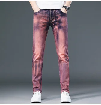 Модные мужские джинсы hj0854 2023 для подиума, Роскошный европейский дизайн, одежда для вечеринок