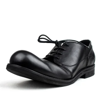 Мужская Повседневная кожаная обувь в стиле ретро, Кожаная обувь с большой головкой, Весенне-осенняя мужская обувь