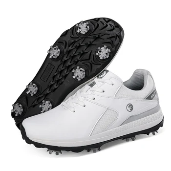 Мужская профессиональная обувь для гольфа, Белая, черная, мужская обувь для тренировок по гольфу, мужская уличная противоскользящая обувь для гольфа, Большой Размер 47