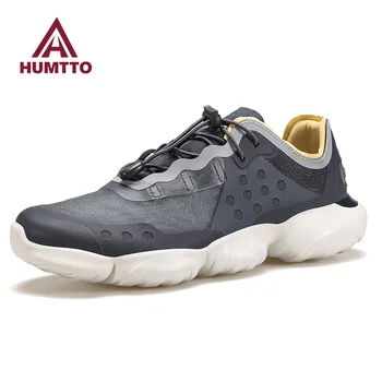Мужские кроссовки для бега HUMTTO 2022, Дышащие кроссовки для бега, женская Мужская спортивная Роскошная Дизайнерская мужская обувь, повседневные кроссовки для ходьбы
