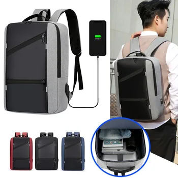 Мужской Водонепроницаемый рюкзак, Повседневный Деловой Мужской Компьютерный рюкзак, 15,6-дюймовая сумка для ноутбука, задний фонарь, противоугонный рюкзак для путешествий, мужской