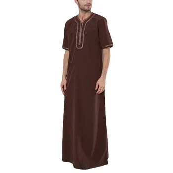 Мусульманская Мужская Одежда Abaya Islam Musulmane Pour Homme Кафтан Для Отдыха Jubba Thobe Мода Саудовская Аравия Пакистан Дубай Исламский Халат
