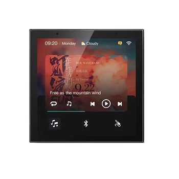 Настенная музыкальная панель внутренней связи Оптом Аудиосистема Tuya Smart Home с сенсорным экраном 4-дюймовый Wifi настенный усилитель