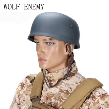 Немецкий Fallschirmjager M38 времен Второй мировой войны, Стальной шлем с кожаной подкладкой, Серый шлем десантника, Немецкий шлем M38 времен Второй мировой войны