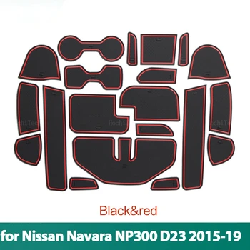 Нескользящий Коврик для Автомобильных Ворот, Дверной Паз, Подстаканник, Резиновая Подставка для Салона Nissan Navara NP300 D23 2015-2019
