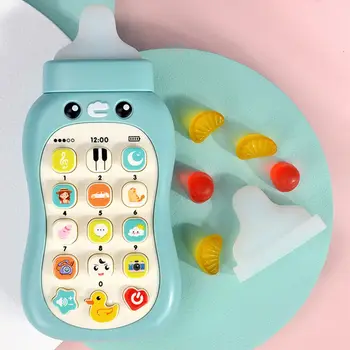 Новая Музыкальная Пустышка для прикусывания, Обучающая Детская Игрушка для моделирования Бутылочки, Сотовый телефон