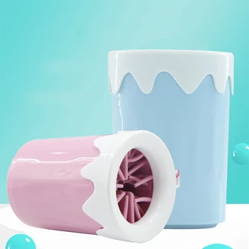 Новая чашка для мытья ног с мороженым для домашних животных, чистящие средства для ухода за собачьими лапами, чашка для мытья ног, средство для мытья кошачьих царапин