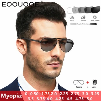 Новые Солнцезащитные очки Переходного Типа, Очки для Близорукости, Мужская Оправа для Очков плюс Фотохромные линзы