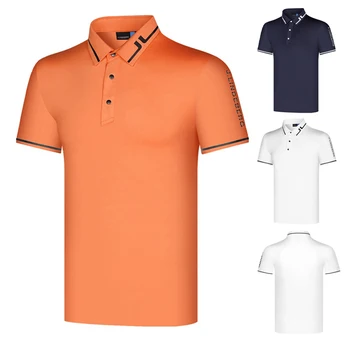 Новый летний мужской гольф, быстросохнущая спортивная рубашка поло с короткими рукавами, дышащая от пота, повседневная рубашка поло