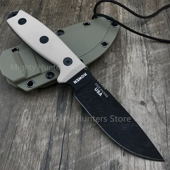 Нож ESEE 4 с фиксированным лезвием В оболочке Kydex EDC Для самообороны На открытом Воздухе Охотничий Тактический Прямой нож для выживания Коллекционный Нож