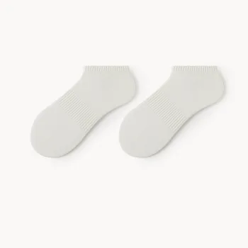Носки стопчатые носки Женские весенне-летние тонкие ледяные носки однотонные носки, женщины в чулках белые чулки, белые чулки