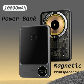 Обновление 2023 Macsafe 10000 мАч Power Bank Магнитный Power Bank Беспроводное Зарядное Устройство Мини Тонкий Внешний Аккумулятор Для iphone14 Pro Max1312