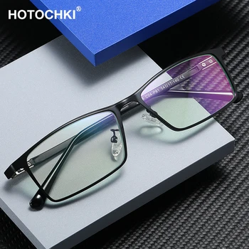 Оправы для очков HOTOCHKI для мужчин, оптические очки для близорукости, мужские очки, синие светозащитные очки