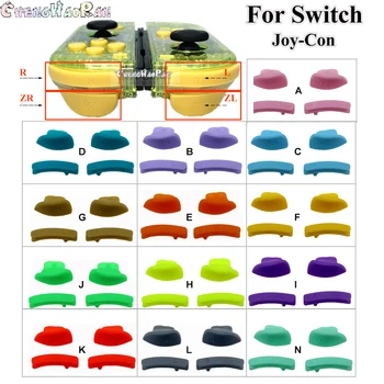 Оптовая Продажа 14 комплектов Левых И Правых Кнопок Запуска JoyCon Gamepad L R ZL ZR Пластиковая Кнопка Для контроллера Nintendo Switch NS Joy-Con