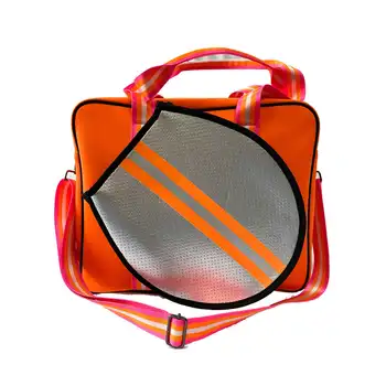 Оранжевая сумка для хранения теннисных ракеток Большой Емкости, повседневная портативная многофункциональная водонепроницаемая спортивная сумка для фитнеса